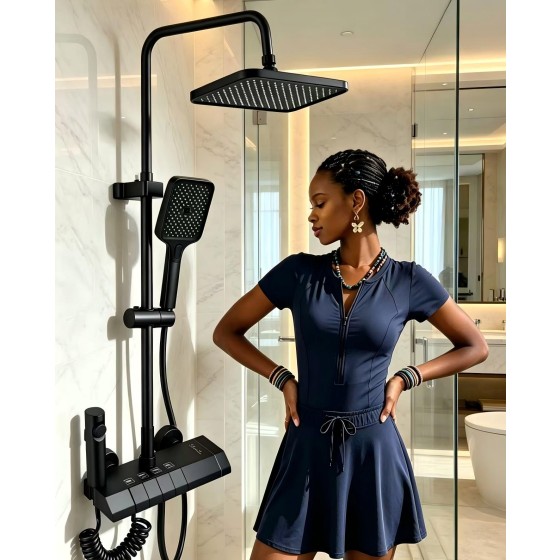 N45C black shower set  stock